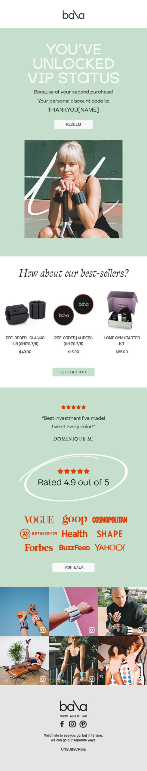 Bala Customer Thank You