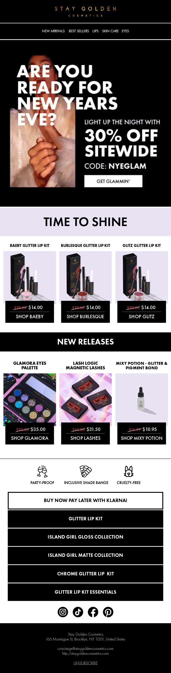 Stay golden cosmetics are you ready campaign