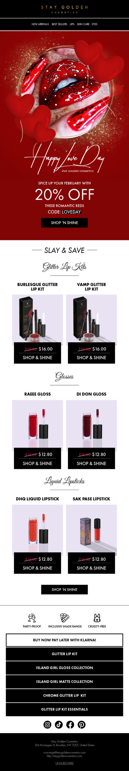 Stay golden valentines day camapign