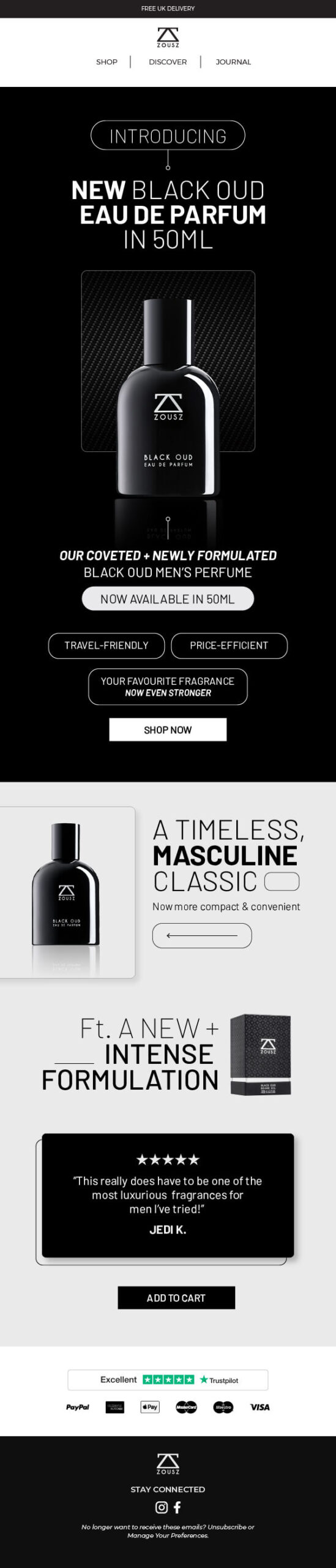 Zousz multi-buy discounts email campaign